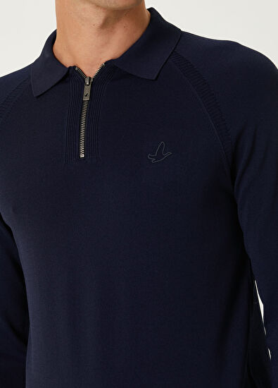 Beymen Club Navy Blue Polo Sweater - 6