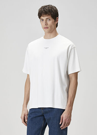 Drôle De Monsieur Beyaz Logo Baskılı T-shirt - 3