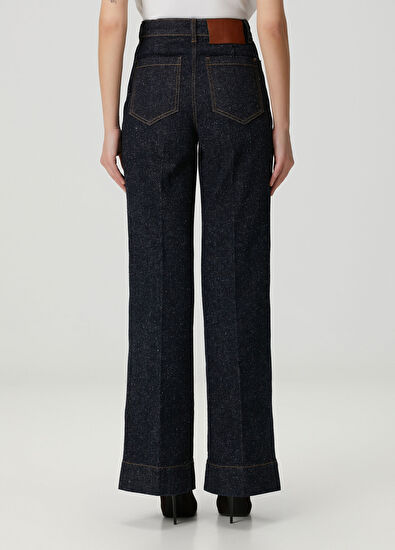 Victoria Beckham Alina Lacivert Jean Pantolon - 4