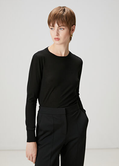 Beymen Club Siyah Yün İnce Basic Kazak - 3