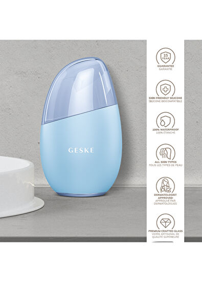 Geske Cool & Warm Eye and Face Massager Mavi 7'si 1 Arada Serin ve Sıcak Göz ve Yüz Masaj Aleti  - 6
