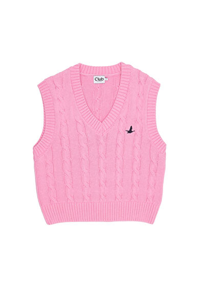 Beymen Club Pink Cable Knit Tank Top - 7