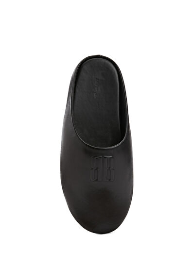 Balenciaga Siyah Erkek Deri Terlik - 4