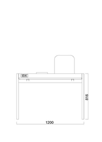 Nurus Fresco Elektrifikasyonlu Masif Çalışma Masası - 6