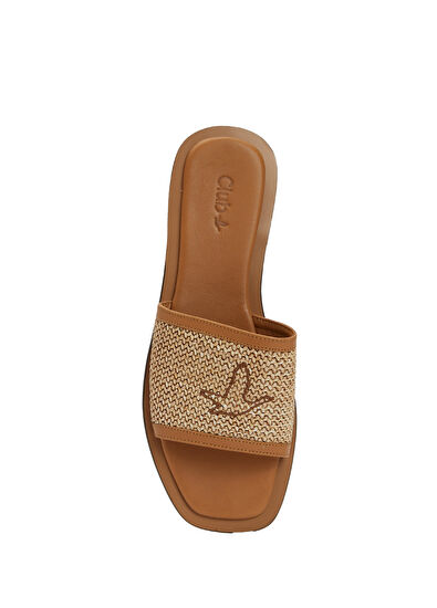 Beymen Club Beige Logo Detailed Women's Mules - 4