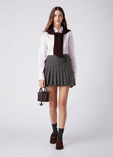 Beymen Club Burgundy Basic Cable Knit Sweater - 4