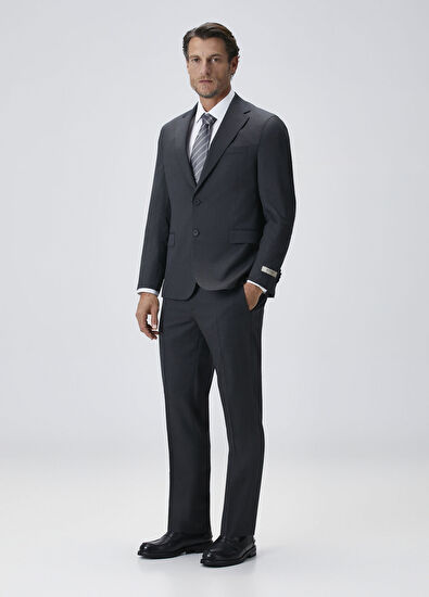 Drop 4 Füme Çizgili Yün Takım Elbise - Görsel 6