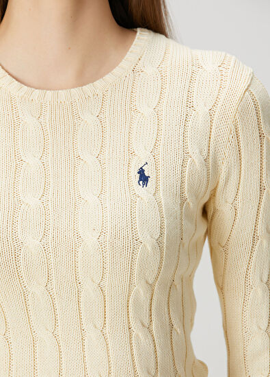 Krem Saç Örgü Triko - Görsel 6