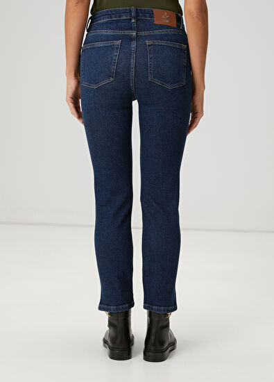 Beymen Club Slim Straight Mavi Yırtmaçlı Jean Pantolon - 4