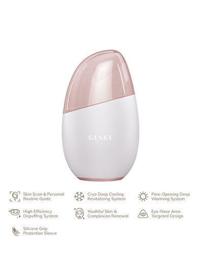 Geske Cool & Warm Eye and Face Massager Beyaz 7'si 1 Arada Serin ve Sıcak Göz ve Yüz Masaj Aleti  - 5