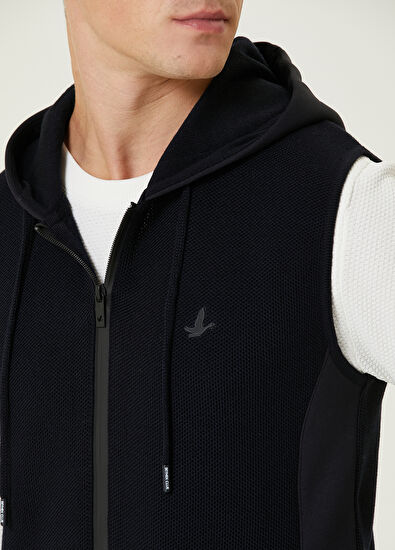 Beymen Club Navy Blue Hooded Wool Knit Vest - 6