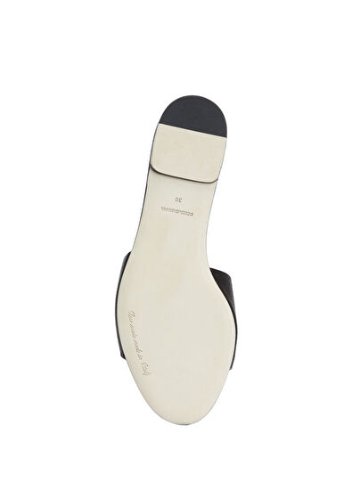 Siyah Kadın Deri Terlik - Görsel 6