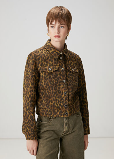 Beymen Club Khaki Leopard Print Jacket - 5