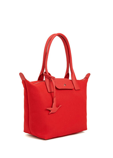 Beymen Club City Medium Kırmızı Kadın Alışveriş Çantası - 3