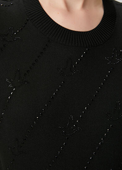 Beymen Club Siyah Taşlı Triko - 5