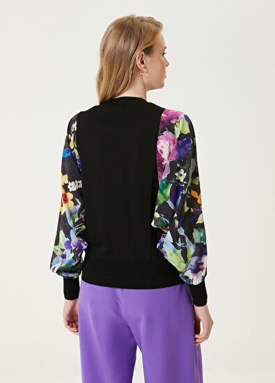 Beymen Club Siyah Gül Desenli Kazak - 6