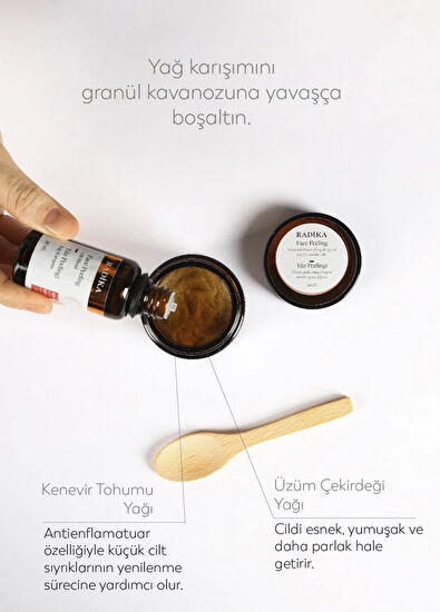 Radika Aromatherapy Arındırıcı & Onarıcı Doğal Yüz Peelingi 100 gr + 30 ml - 3