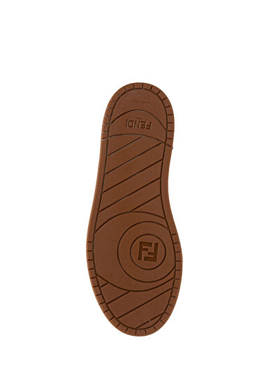 Fendi Black Brown Womens Leather Sneakers - 5