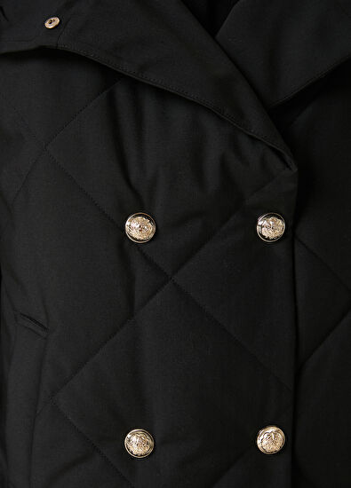 Beymen Club Black Quilted Double-Breasted Vest - 5