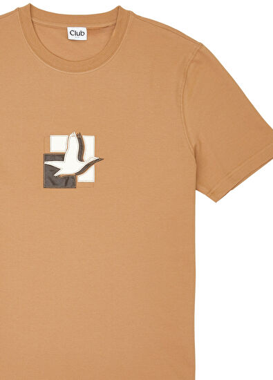 Beymen Club Relax Fit Siyah Deri Artwork Patchli T-shirt - 7