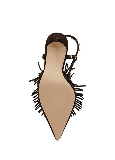 Beymen Club Brown Stud Slingback Pump - 5