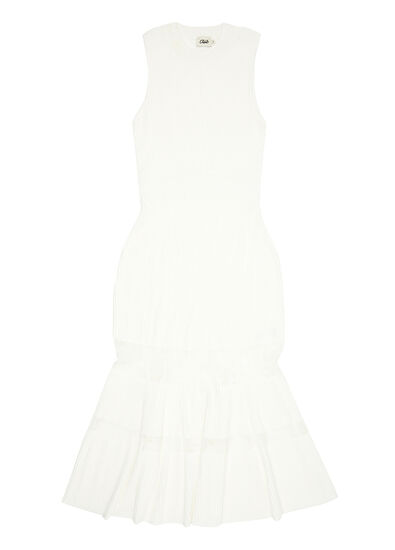Beymen Club White Midi Knit Dress - 7