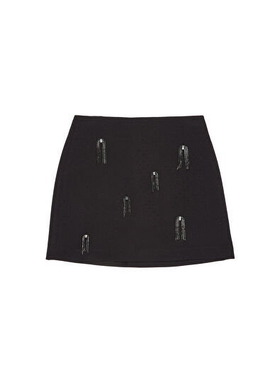 Beymen Club Mini Skirt With Black Stones - 7