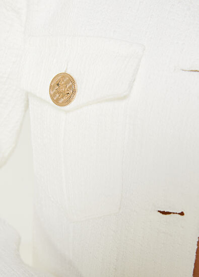 Beymen Club Beyaz Tweed Dokulu Ceket - 5