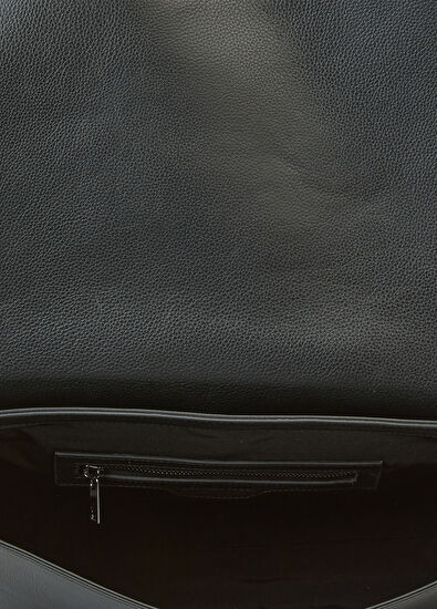 Beymen Club Black Logo Detail Men's Leather Cross Bag - 5