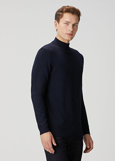 Beymen Club Lacivert Yarım Balıkçı Yaka Kazak - 3