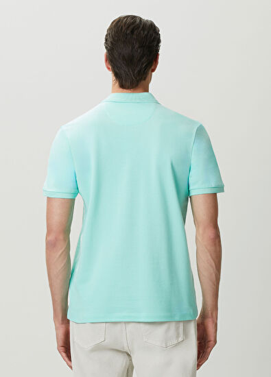 Beymen Club Su Yeşili Polo Yaka Düğmeli T-shirt - 4
