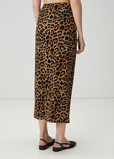 Beymen Club Midi Skirt With Brown Binding Detail - 4