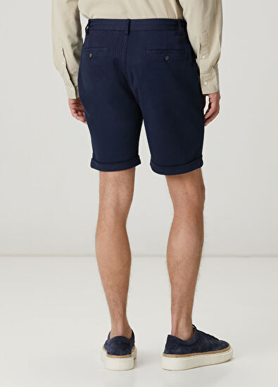 Beymen Club Lacivert Beli Kordonlu Lyocell Şort - 3