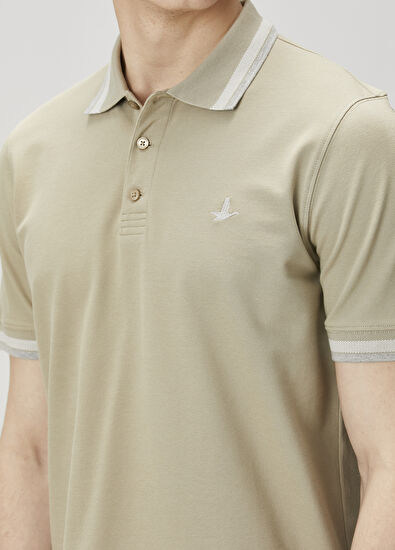 Beymen Club Light Khaki Polo Neck T-Shirt - 6