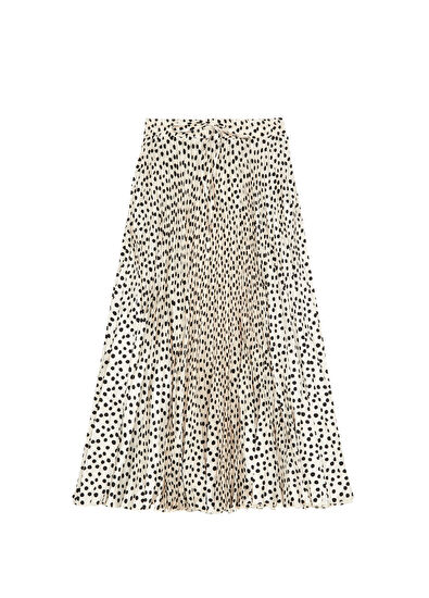Beymen Club Ekru Puantiye Desenli Uzun Etek - 7