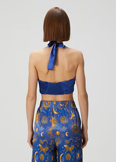 Movom Elio Blue Crop Blouse - 4