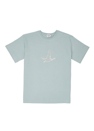 Beymen Club Mint Stone Goose Logo Printed T-Shirt - 5