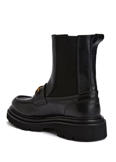 Beymen Club Siyah Logolu Zincirli Kadın Deri Bot - 3