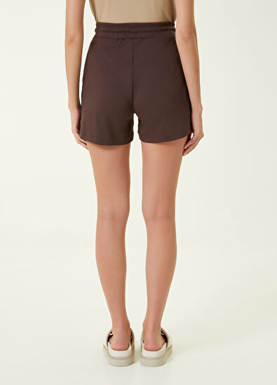 Beymen Club Kahverengi Beli Bağcıklı Jersey Şort - 5