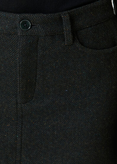 Zadig&Voltaire Joany Antrasit Mini Yün Etek - 4