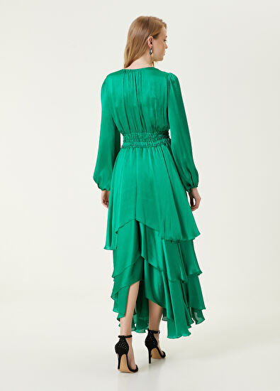 Beymen Club Yeşil Maksi Abiye Elbise - 6