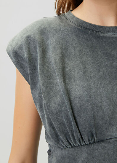 Beymen Club Antrasit Bağlamalı T-shirt - 7