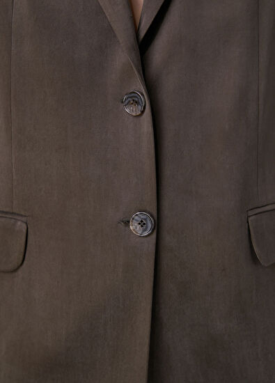 Beymen Club Khaki Cupro Blazer - 6