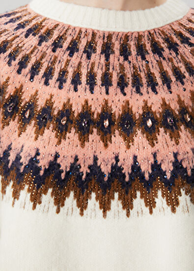 Beymen Club Ecru Embellished Sweater - 5