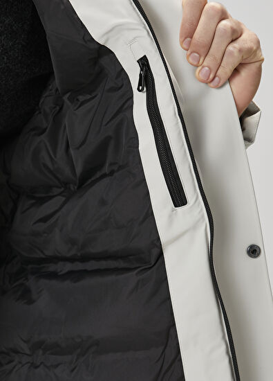 Beymen Club Beige Hooded Long Coat - 7