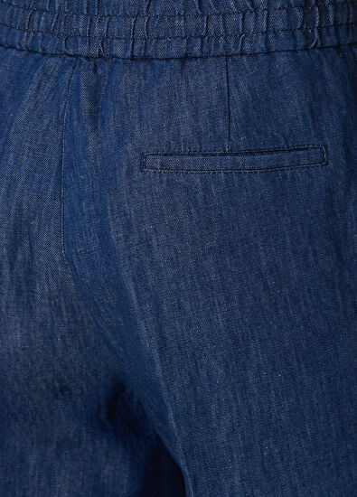 Brunello Cucinelli Lacivert Beli Kordonlu Çift Pilili Pantolon - 5