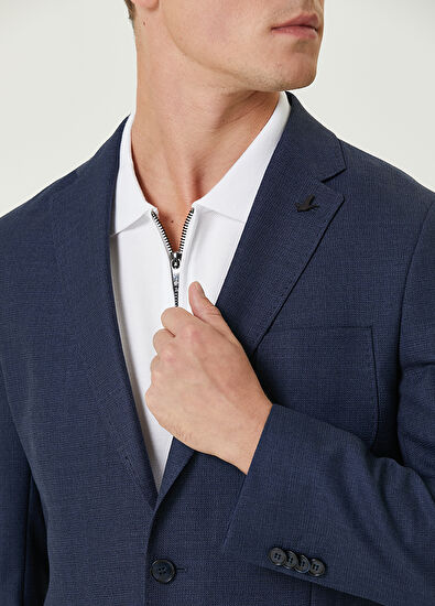 Beymen Club Koyu Mavi Yün Ceket - 5