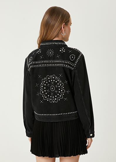 Beymen Club Black Staple Detailed Denim Jacket - 6