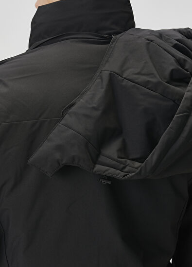 Beymen Club Black Hooded Long Coat - 6