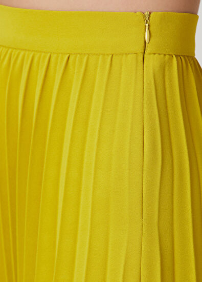 Beymen Club Yağ Yeşili Plisoleil Midi Krep Etek - 5